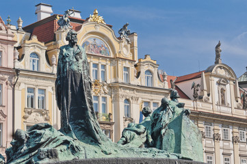 Obraz premium Jan Hus statue