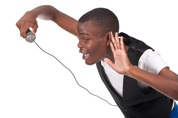 man singing
