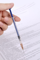 Syringe and html page