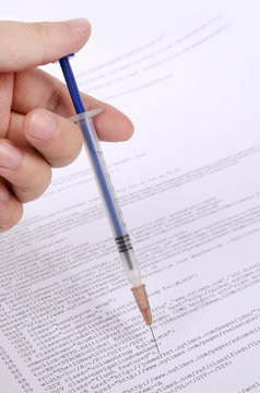 Syringe and html page