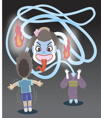 お化け屋敷ろくろ首