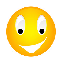 Vector smiley yellow emoticon.