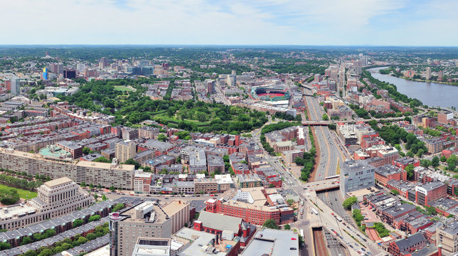 Boston city aerial