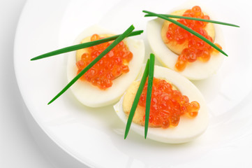 Appetizers with caviar