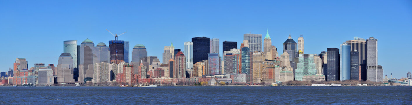 New York City Manhattan downtown panorama