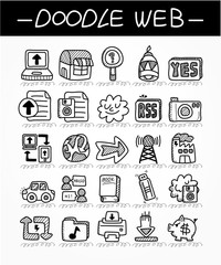 cartoon web doodle icon set