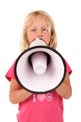 Kind mit Megafon
