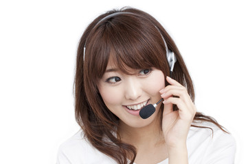 電話　受付　女性