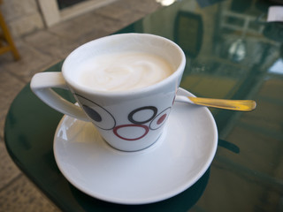 Coffee in Cavtat a beautiful town by the sea in Croatia