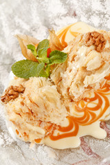 tasty pastry with caramel