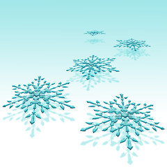 Cristalli di Neve Sfondo-Crystal Snowflakes Background