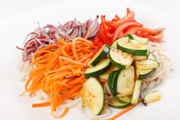 vegetables and noodles