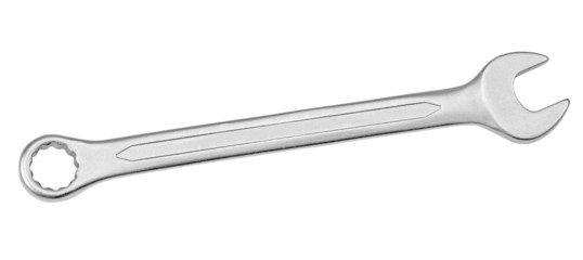 Spanner on Isolated White Background