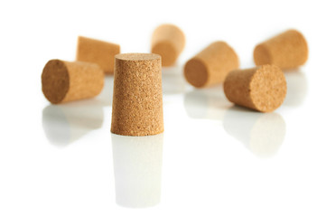 Business group concept, with set of wine corks