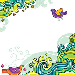 Abstract floral card (series) 8