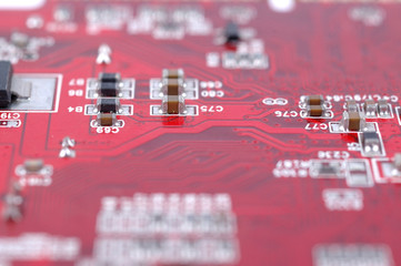 Circuit board close up