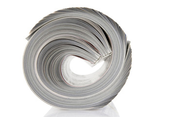 Magazine Roll isolated on white