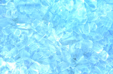 abstract ice cube in blue light background