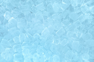 abstract ice cube in blue light background