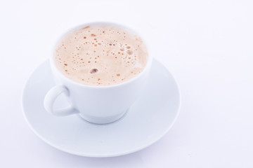 a cup of capuccino