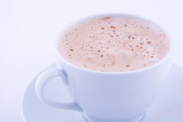 a cup of capuccino