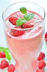 Raspberries smoothie