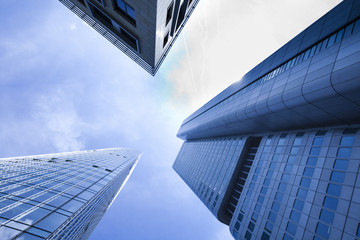 Fototapeta na wymiar Buildings in perspective