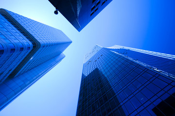 Fototapeta na wymiar Buildings in perspective
