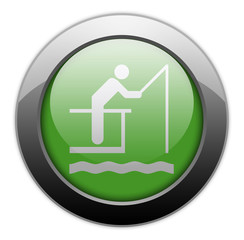 Green Metallic Orb Button 