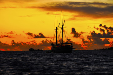 Fototapeta premium fire in the sky