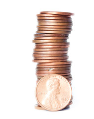 stack of pennies
