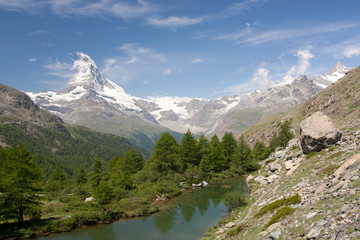 Naklejka na ściany i meble Matterhorn in Alps, Switzerland