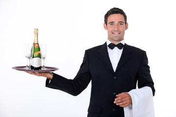 Waiter with champagne