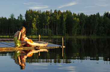 Relax after swimming