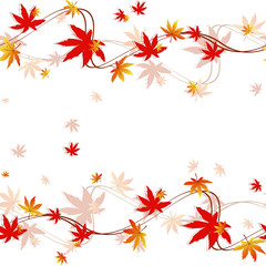 Colorful autumn leaves seamless pattern