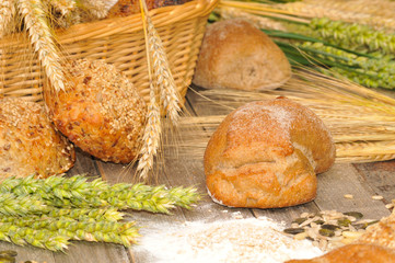 Brötchen aus vollem Korn