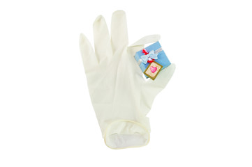 hand white glove