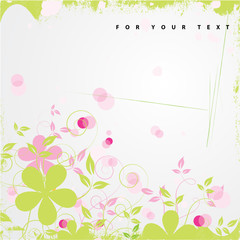 Abstract flowers background with place for your text