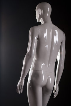 Rear view of  male fashion mannequin