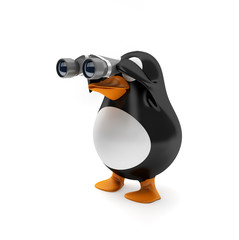 Pinguin mit Weitsicht (Fernglas)
