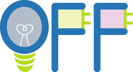 電力OFF（グレー）