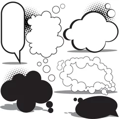Deurstickers Cloud bubble for speech © boroboro