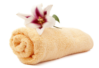 Fototapeta na wymiar lily i ręcznik