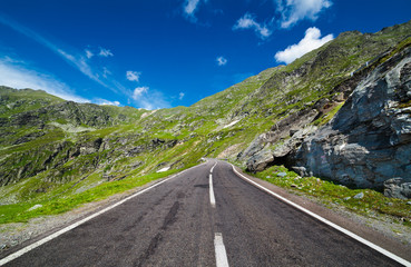 Empty road in mountains