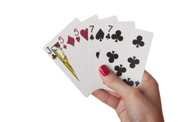 Two-pair of five and seven in hand