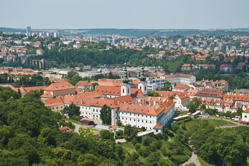 Fototapeta na wymiar Strahov Monastery aerial view