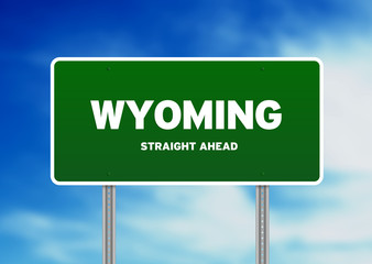 Wyoming, USA Highway  Sign