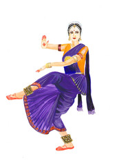 indian classical female dancer