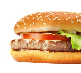 hamburger closeup