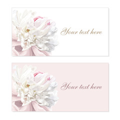 Fototapeta na wymiar Set of flower greeting cards